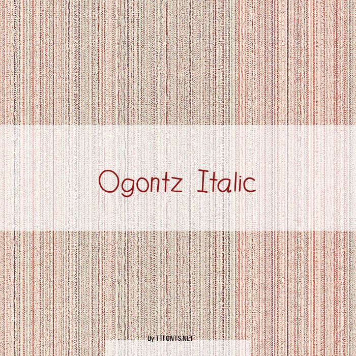 Ogontz Italic example
